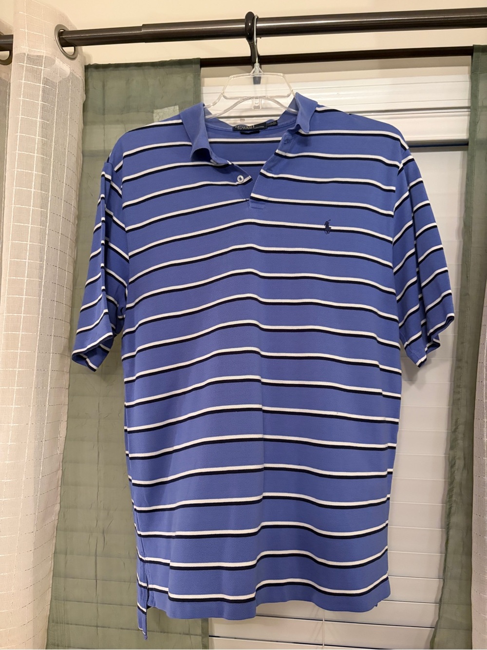 Ralph Lauren Light Blue & White Striped Polo